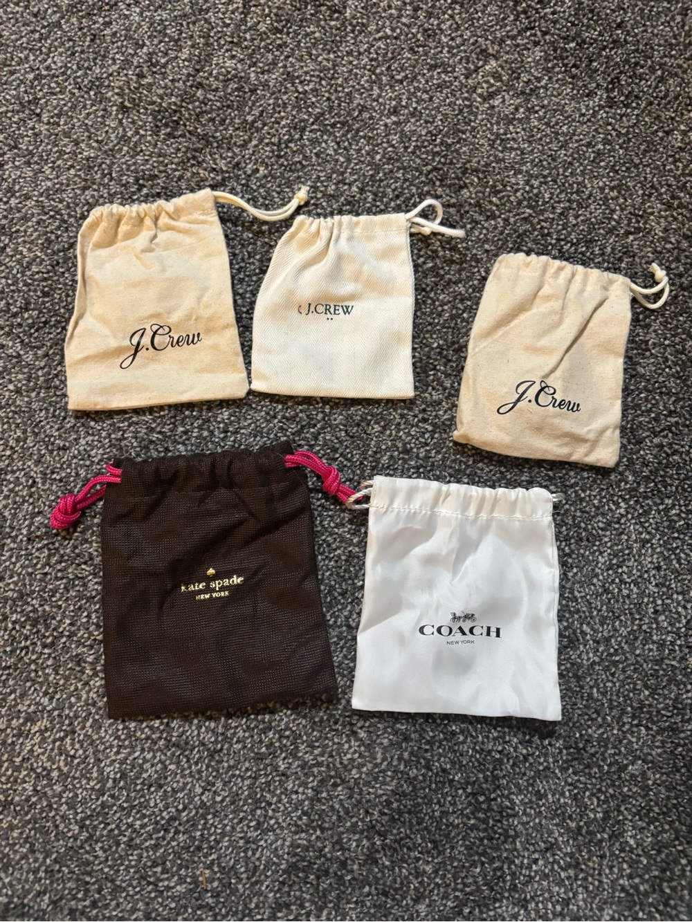Coach White Drawstring Jewelry Pouch